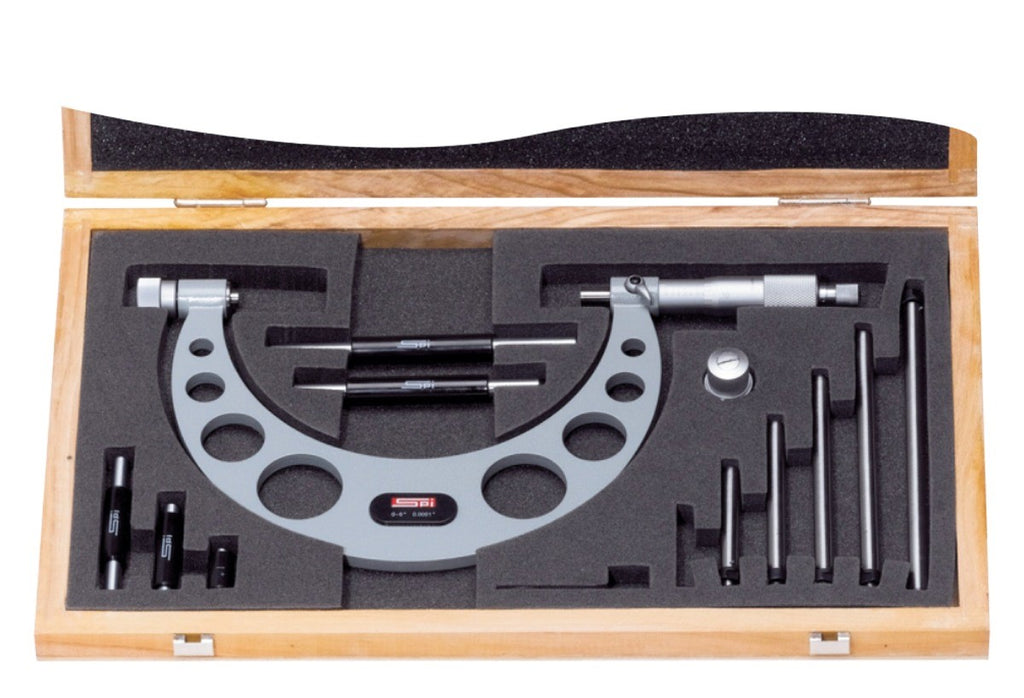 17-785-7 SPI Micrometer with Interchangeable Anvils 0-6