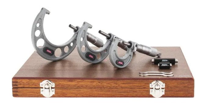 17-853-3 SPI Enamel Outside Micrometer 0-75mm w/Cert Standard Micrometers SPI   