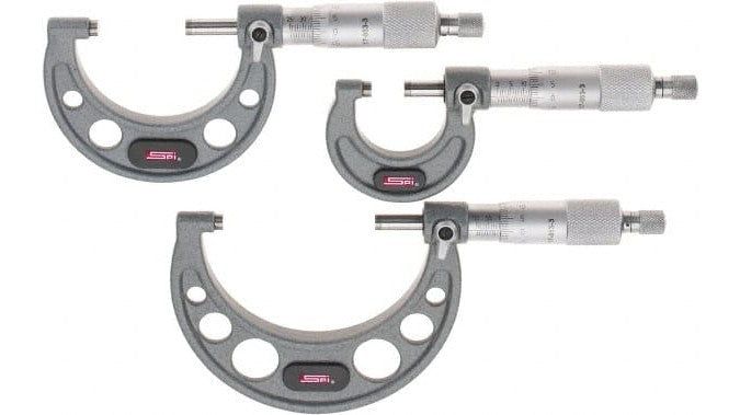 17-853-3 SPI Enamel Outside Micrometer 0-75mm w/Cert Standard Micrometers SPI   