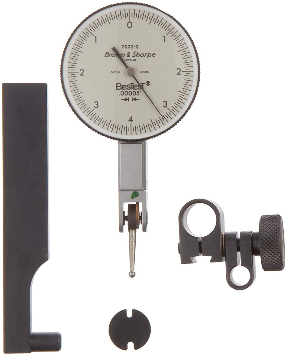 599-7033-3 Brown & Sharpe Dial Test Indicator .008" Range, .00005" Grads Test Indicators SPI   