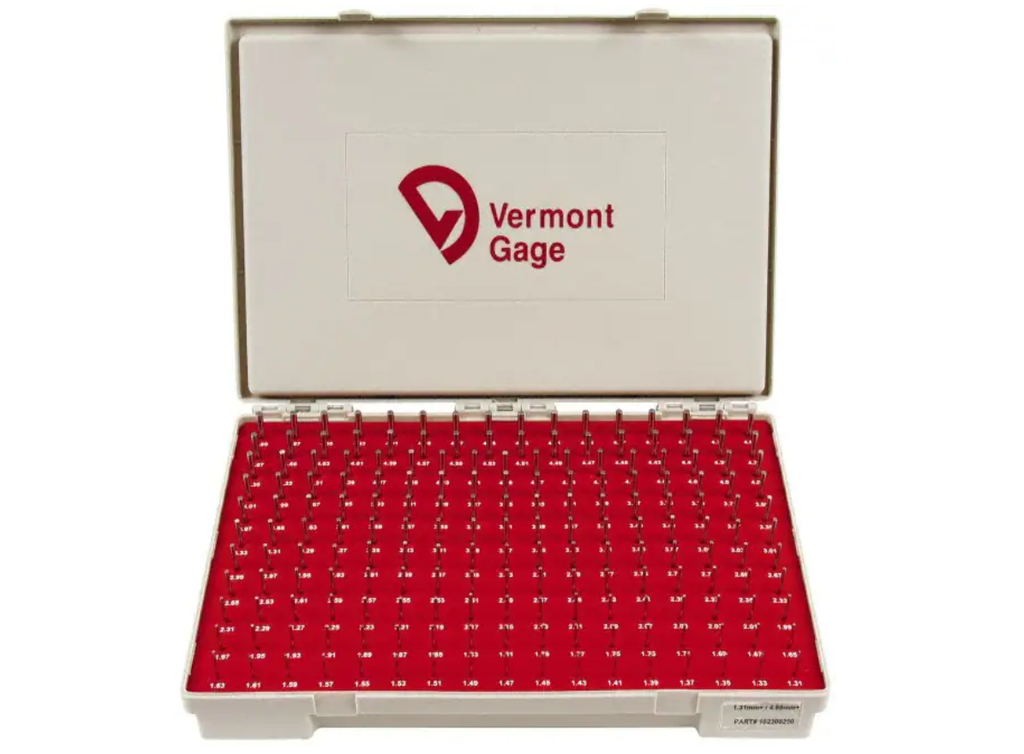 Vermont Steel Metric Gage Pin Set 1.31mm - 4.99mm Vermont Pin Gages Vermont   