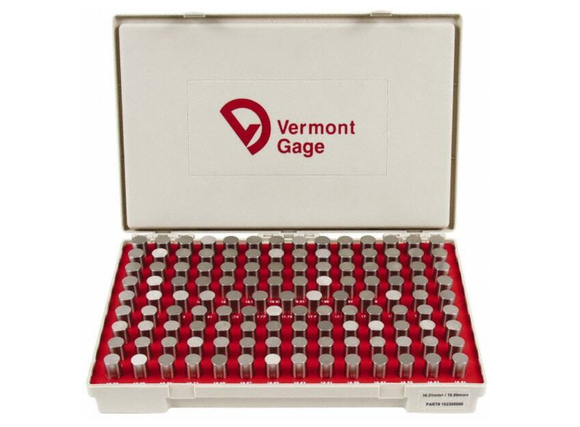 Vermont Steel Metric Gage Pin Set 16.51mm - 18.99mm Vermont Pin Gages Vermont   