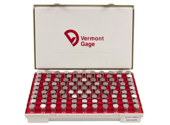 Vermont Steel Metric Gage Pin Set 19.01mm - 20.99mm Vermont Pin Gages Vermont   