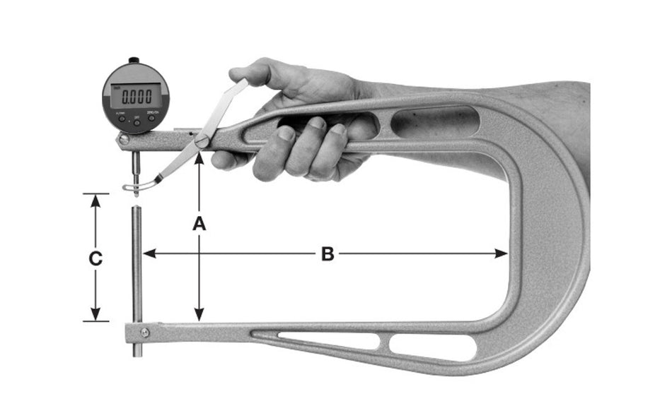 308-002E 12.5" Deep Throat Thickness Gage w/ Digital Indicator Deep Throat Thickness Gage GreatGages   