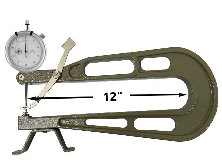 309-090 Deep Throat Mechanical Thickness Gage 0-.4", 12" Reach Deep Throat Thickness Gage GreatGages   