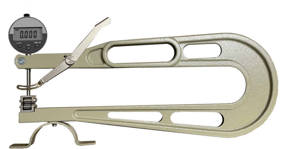 309-35048-2 Deep Throat Digital Thickness Gage Roller Contacts 16" Reach Deep Throat Thickness Gage GreatGages   