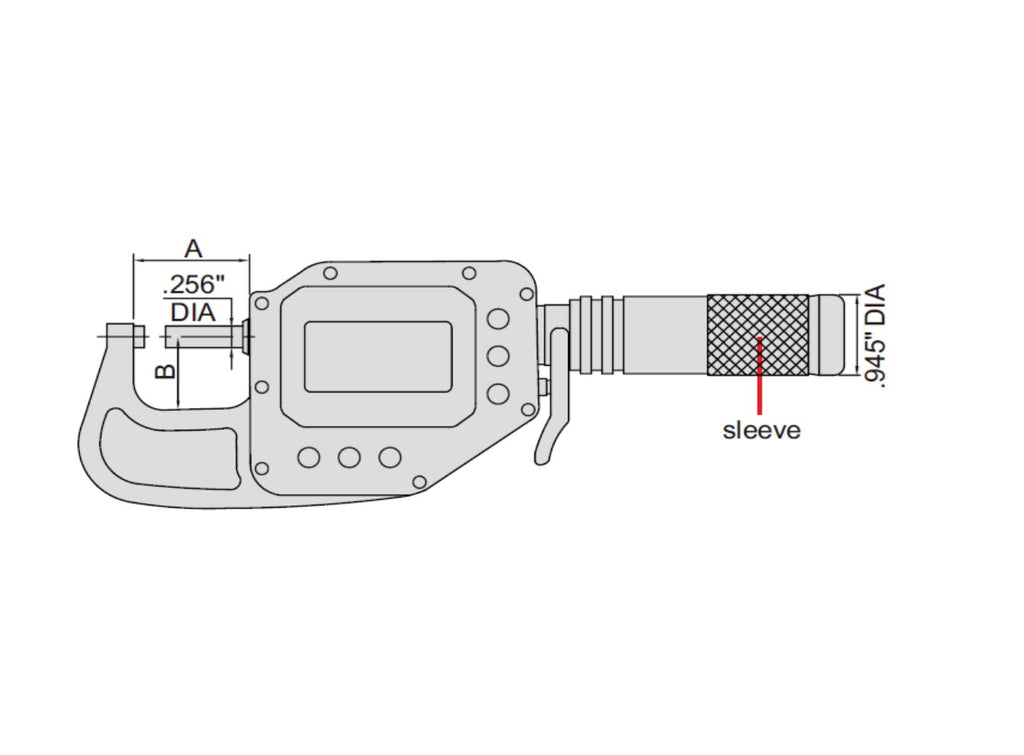 3350-25 INSIZE Digital Indicating Micrometer / Snap Gage 1