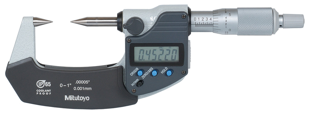 342-361-30-CAL Mitutoyo 30° Point Digital Micrometer 0-1