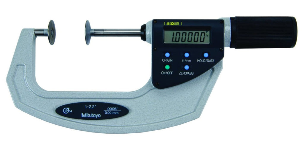 369-422-20 Mitutoyo Disc Micrometer Non-Rotating Spindle 1-2.2