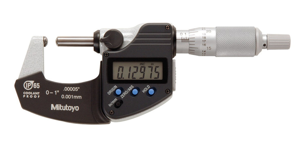 395-371-30-CAL Mitutoyo Ball Anvil & Spindle Micrometer 0-1