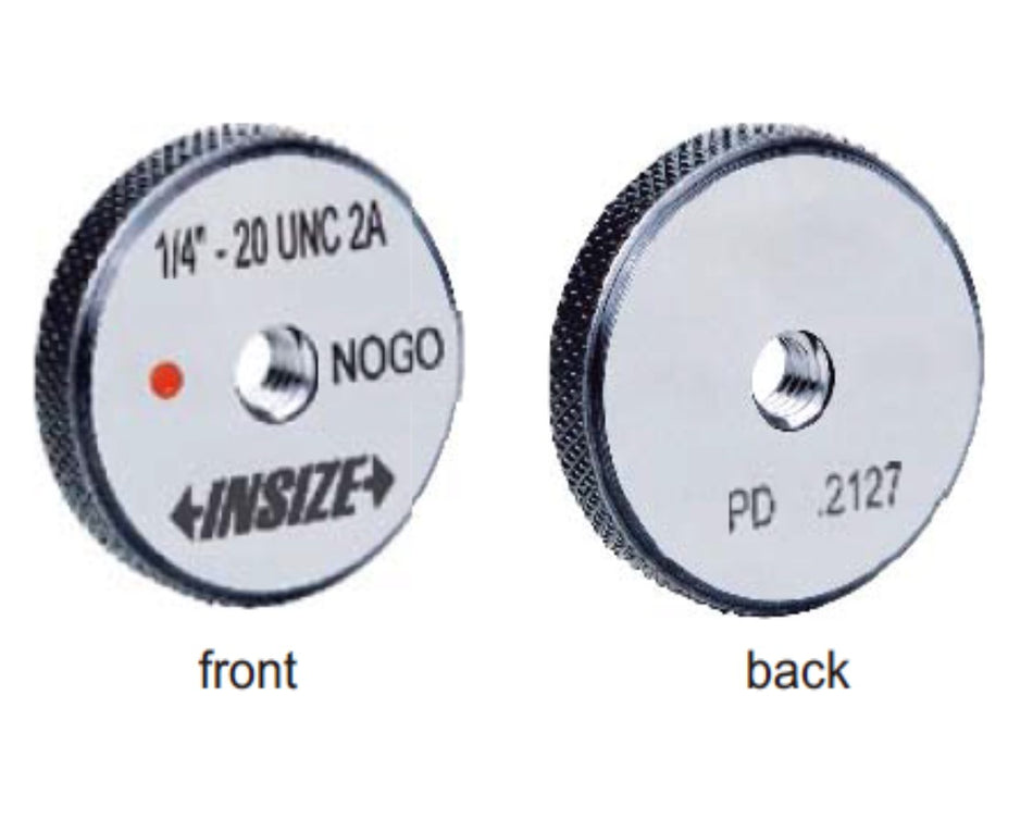 INSIZE Standard Thread Ring Gages, NO GO Only  Insize   
