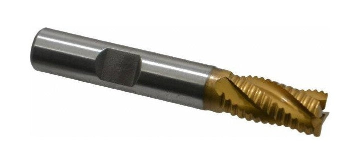 47-524-4 M-42 Cobalt TiN Coated Roughing End Mill 3/8" x 2.5" OAL Cutting Tools SPI   