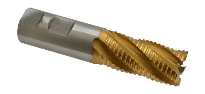47-543-4 M-42 Cobalt TiN Coated Roughing End Mill 1" x 4.5" OAL Cutting Tools SPI   