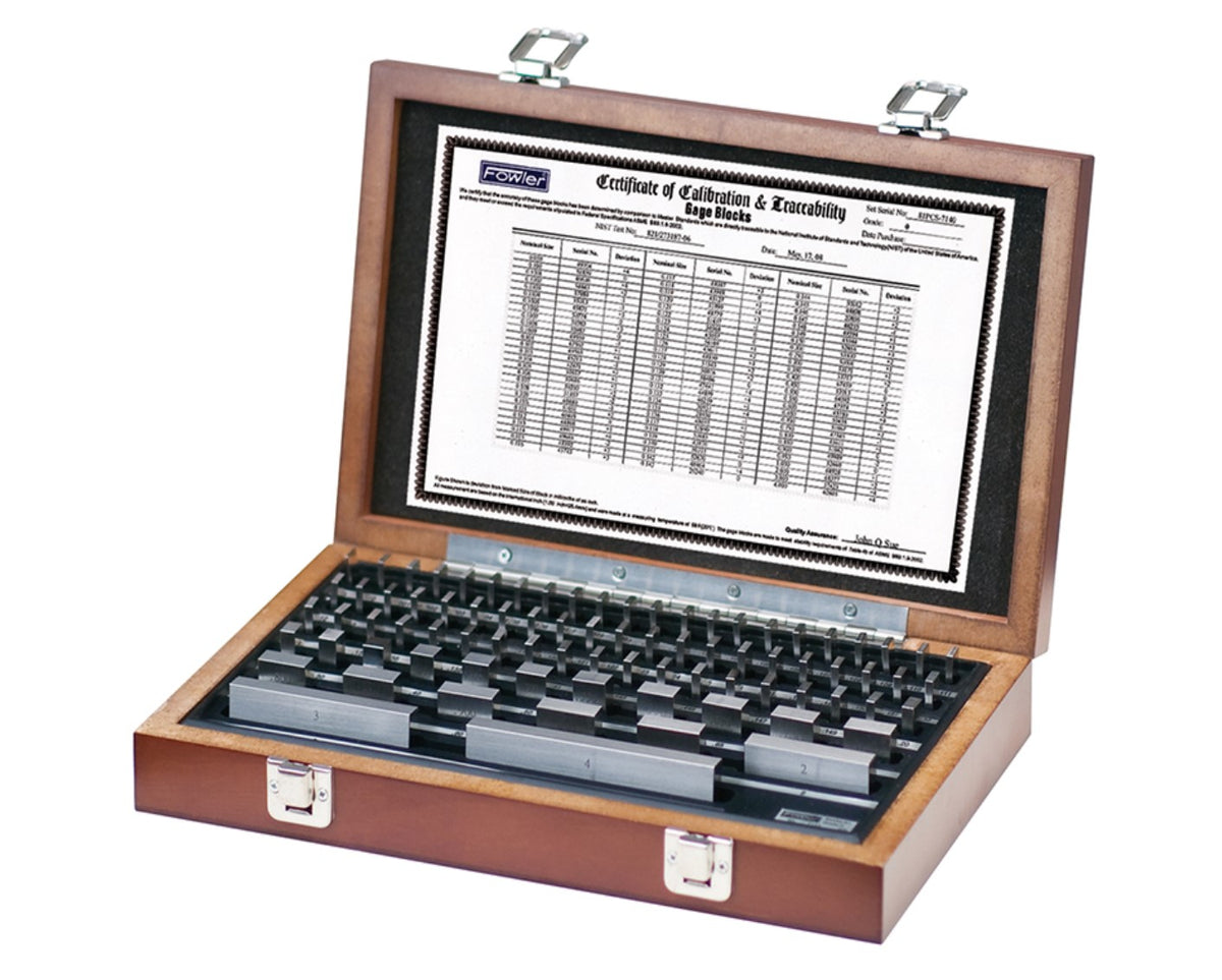 536700800 Fowler Rectangle Gage Block Set, 81pc Grade 0 GreatGages