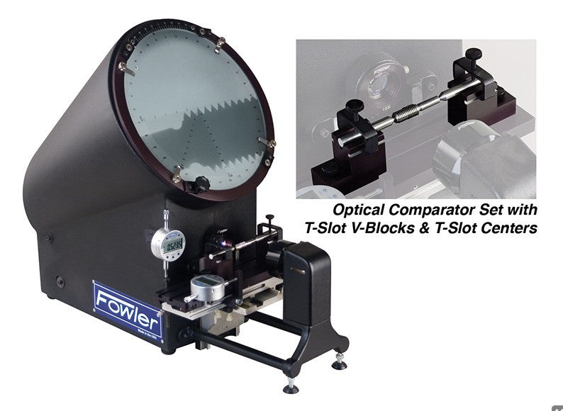 53-900-400 Fowler T-Slot V-Block Set Optical Comparator Accessories Fowler   