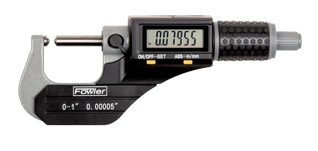54-860-211-1 Fowler Ball Anvil & Spindle Digital Micrometer 0-1