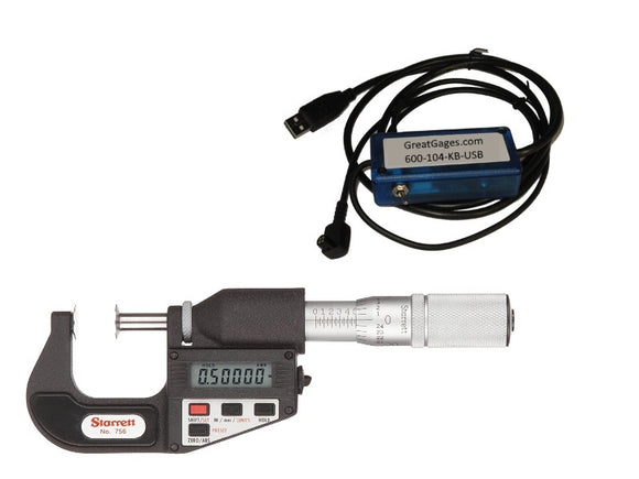 756FL-1-USB Starrett Disc Micrometer 0-1