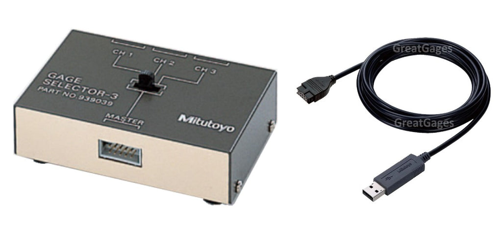 939039-380D Mitutoyo 3-Channel Gage Interface Box to USB Package