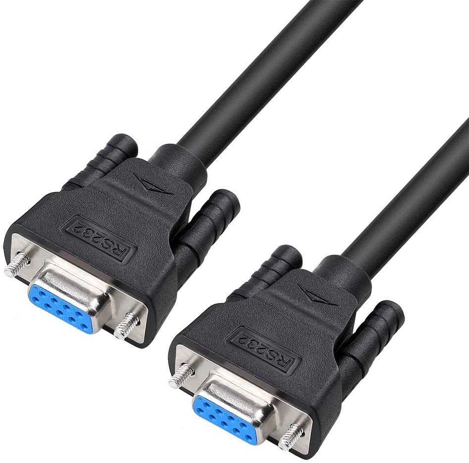 DB9-NFF-6 Null Modem Cable, 6'