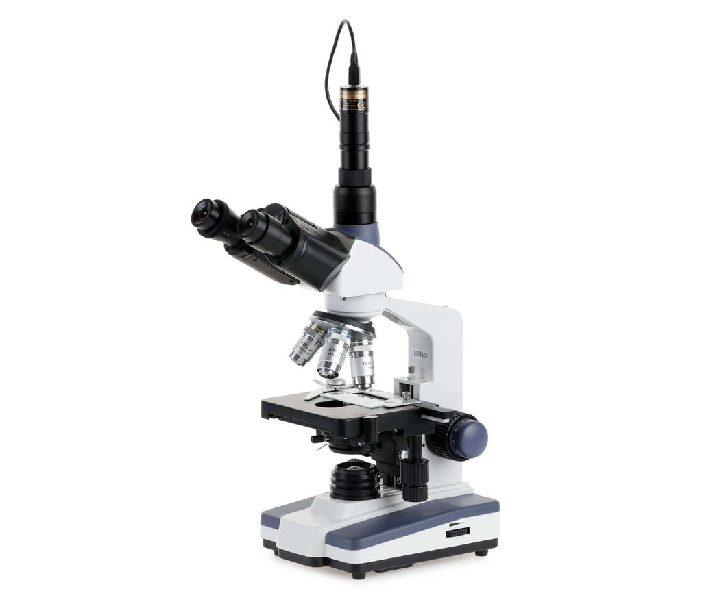 GS-T120C Trinocular Compound Microscope with USB Camera 40X-2500X Digital Microscopes GreatGages   