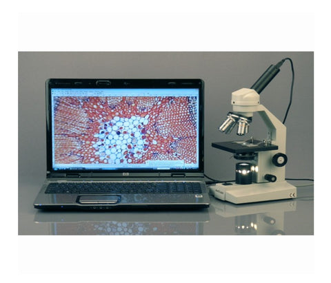 M500C-MSE Compound Microscope with USB Camera 40X-2500X Digital Microscopes GreatGages   