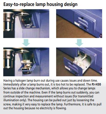 303-713-1A-S Mitutoyo Vertical Optical Comparator PJ-H30 8